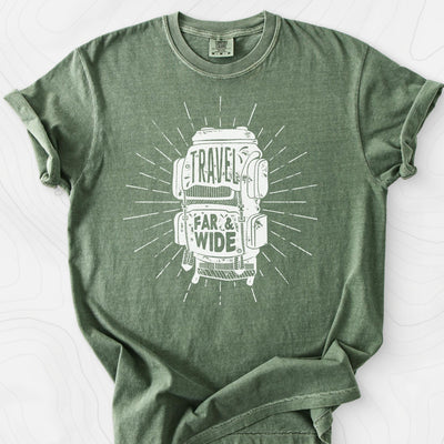Travel Far and Wide T-Shirt Gift For Hiker