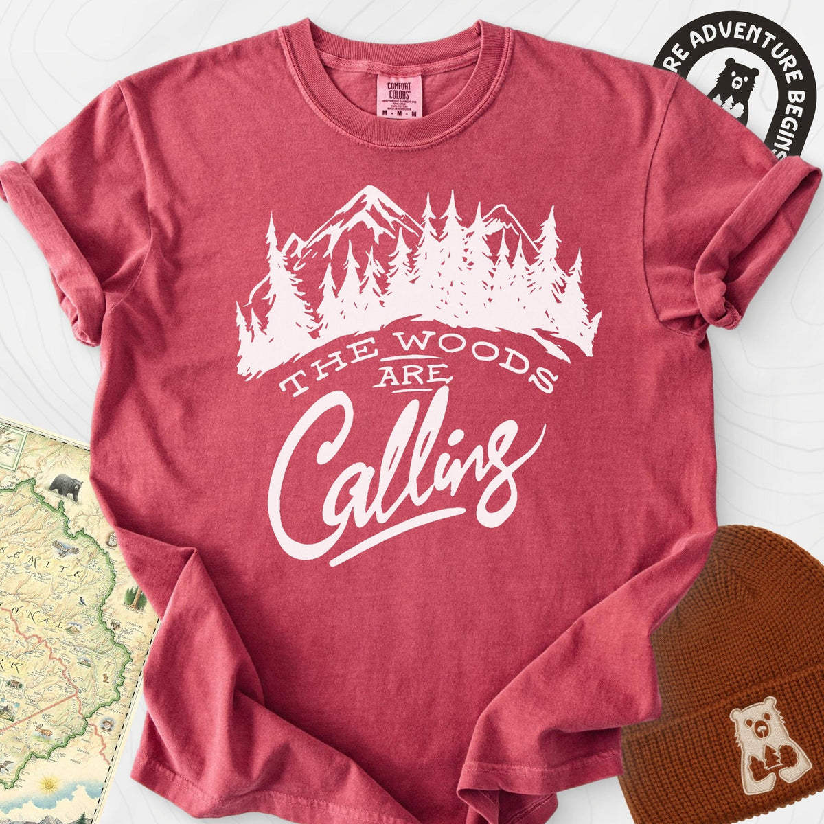 The Woods Are Calling T-Shirt Gift For Hiker