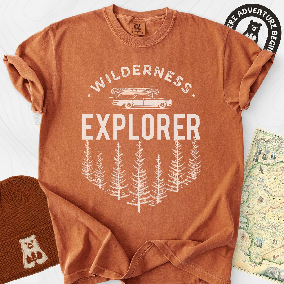 Wilderness Explorer T-Shirt Gift For Hiker