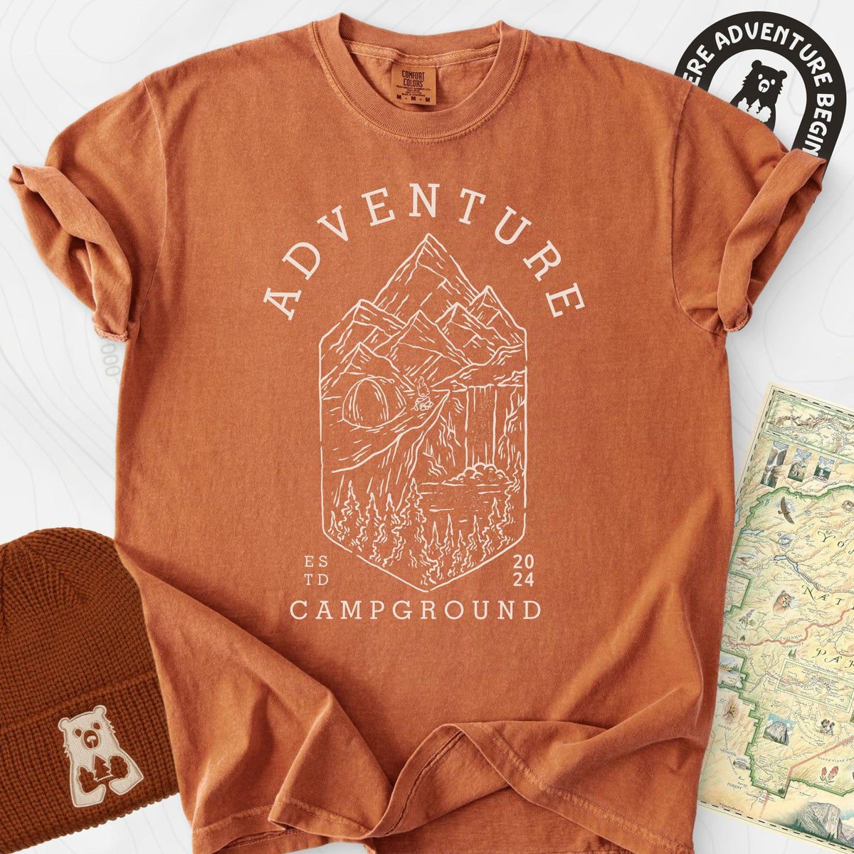 Adventure Campground T-Shirt Gift For Hiker