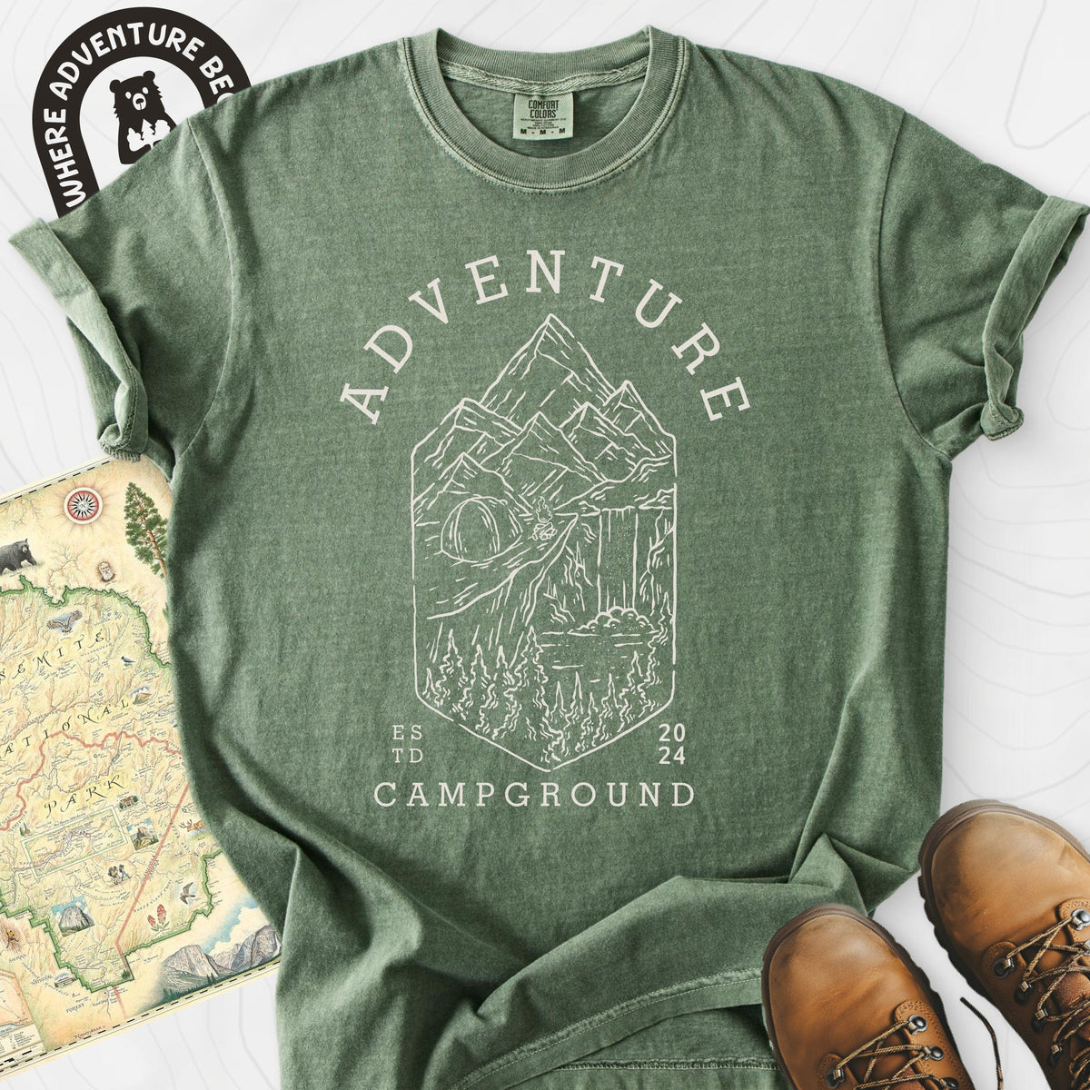 Adventure Campground T-Shirt Gift For Hiker