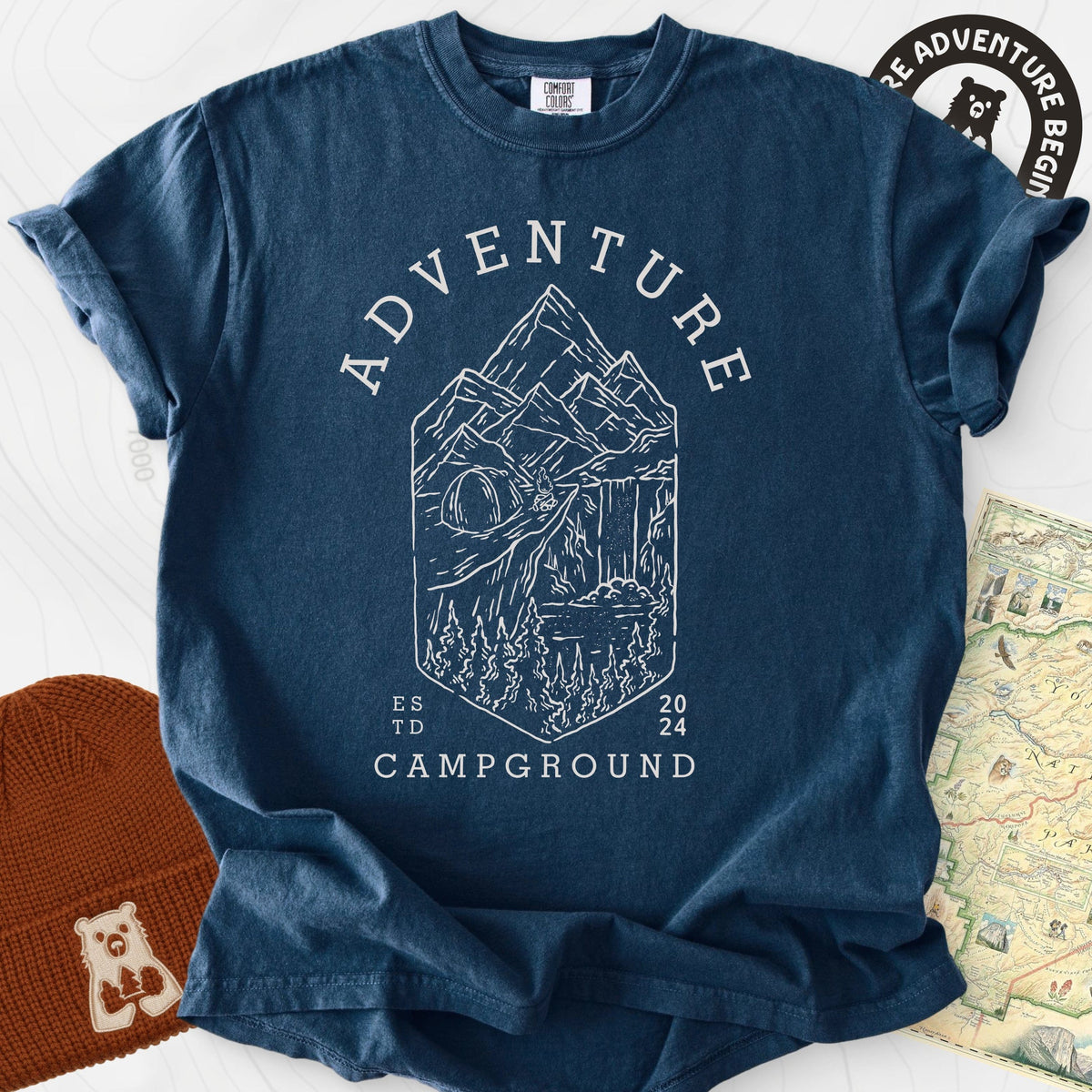 Adventure Campground T-Shirt Gift For Hiker