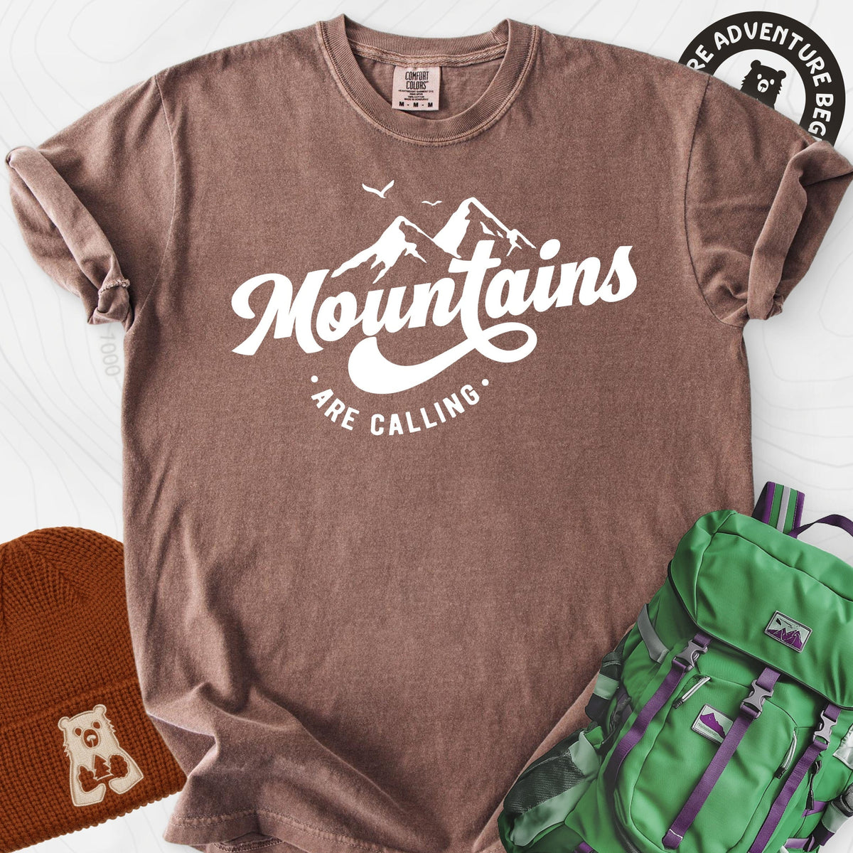 Calling Mountains T-Shirt Gift For Hiker