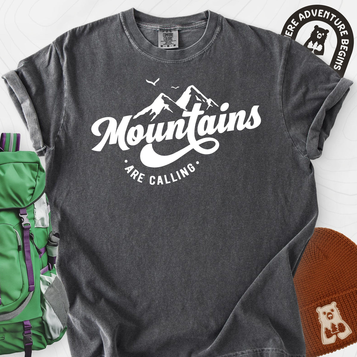 Calling Mountains T-Shirt Gift For Hiker