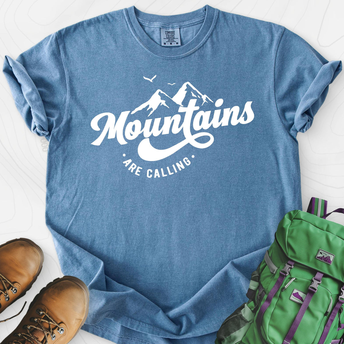 Calling Mountains T-Shirt Gift For Hiker