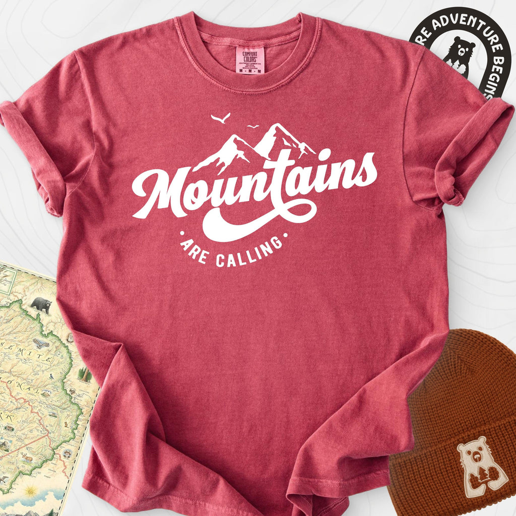 Calling Mountains T-Shirt Gift For Hiker