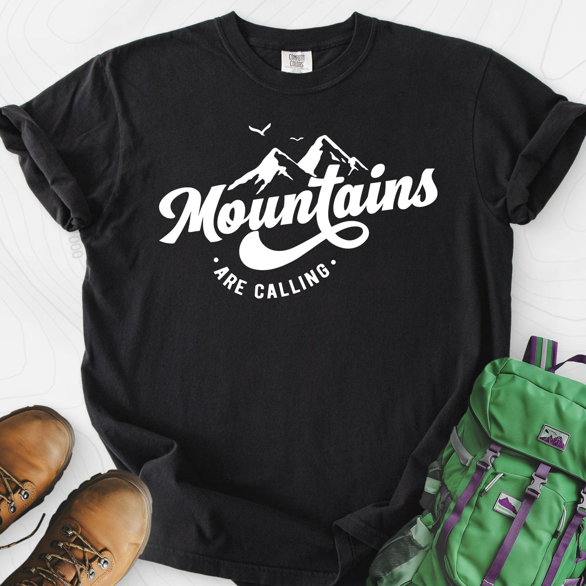 Calling Mountains T-Shirt Gift For Hiker