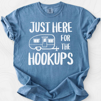 Just Here For The Hookups T-Shirt Gift For Hiker