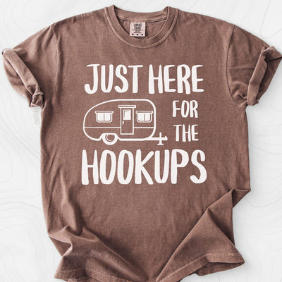 Just Here For The Hookups T-Shirt Gift For Hiker