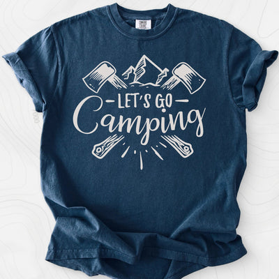 Let's Go Camping T-Shirt Gift For Hiker