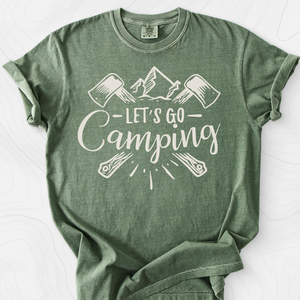 Let's Go Camping T-Shirt Gift For Hiker