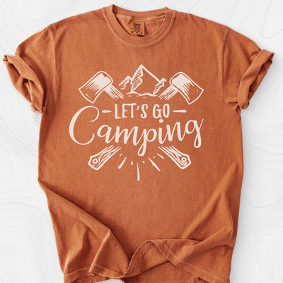 Let's Go Camping T-Shirt Gift For Hiker