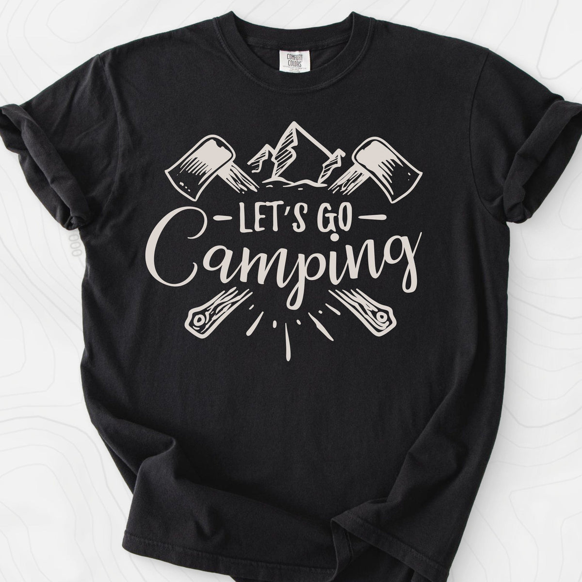Let's Go Camping T-Shirt Gift For Hiker