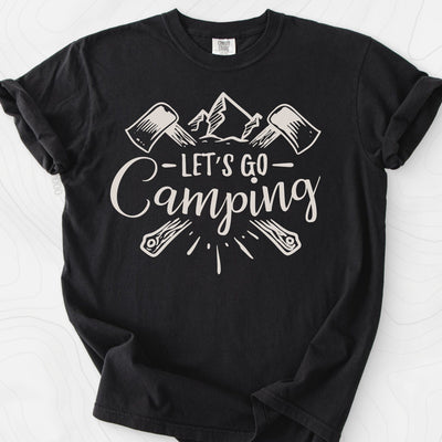Let's Go Camping T-Shirt Gift For Hiker
