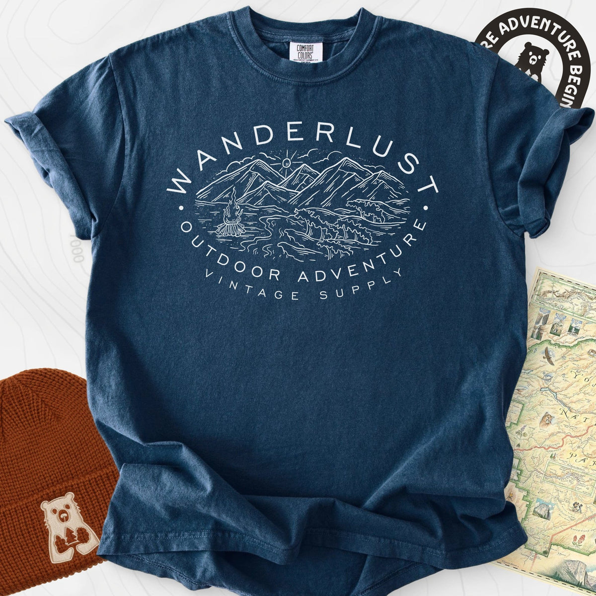 Wanderlust T-Shirt Gift For Hiker
