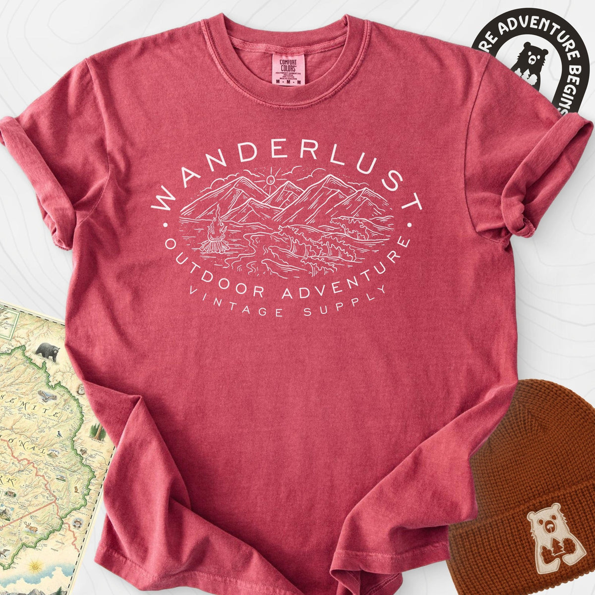 Wanderlust T-Shirt Gift For Hiker