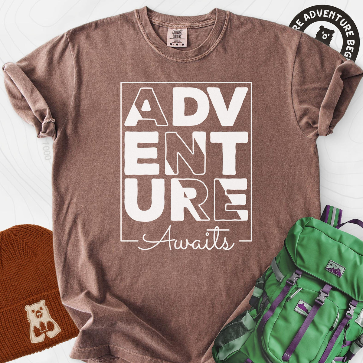Adventure Awaits T-Shirt Gift For Hiker