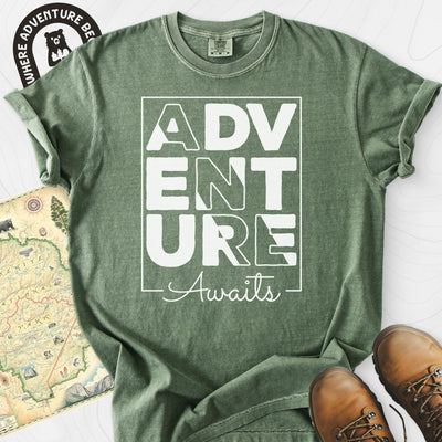 Adventure Awaits T-Shirt Gift For Hiker