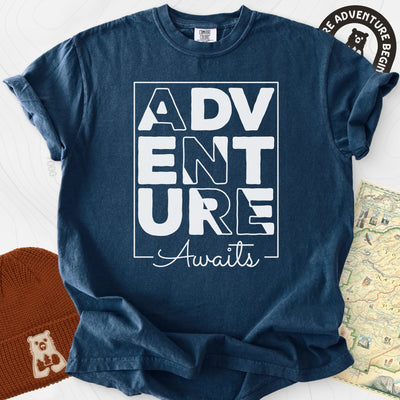 Adventure Awaits T-Shirt Gift For Hiker
