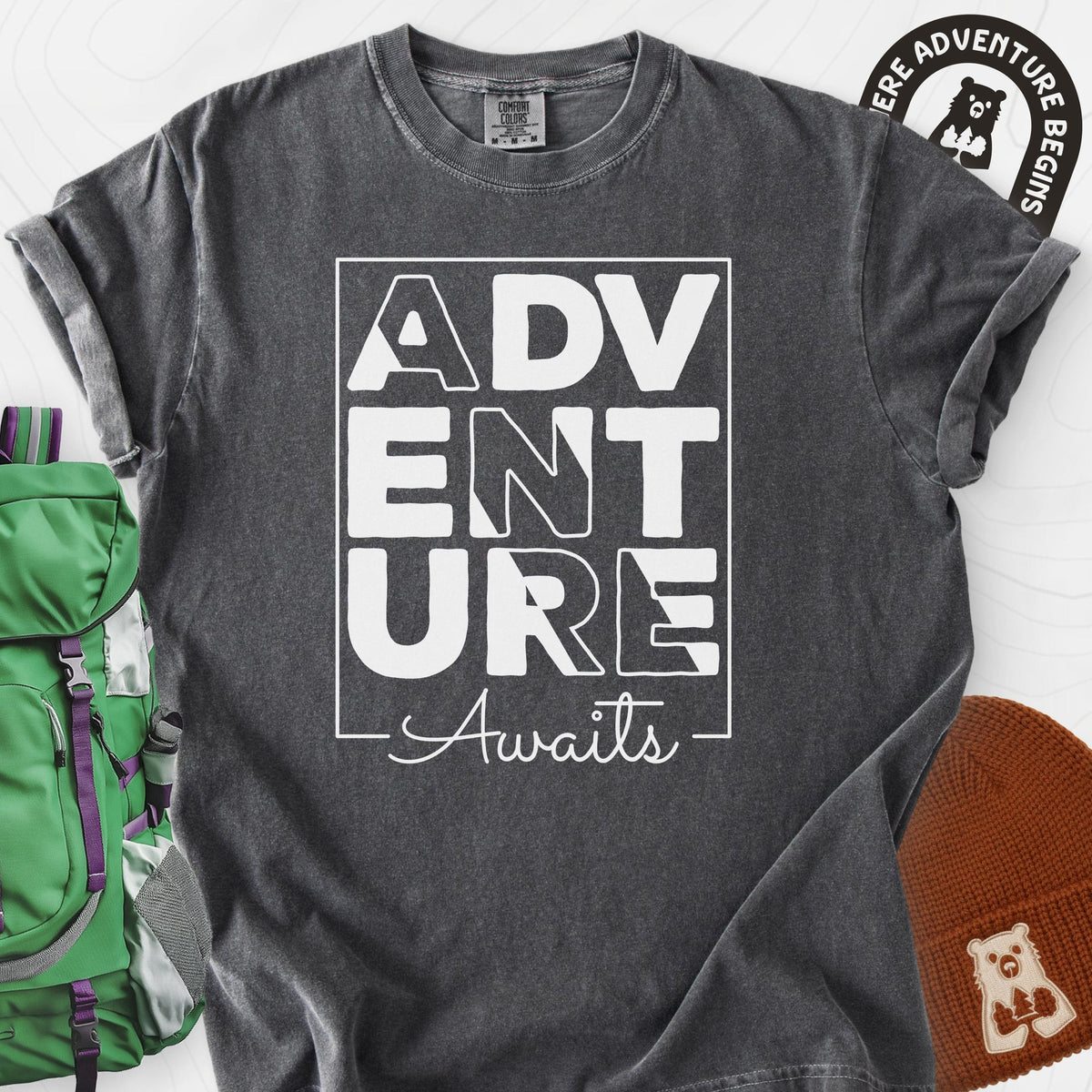 Adventure Awaits T-Shirt Gift For Hiker