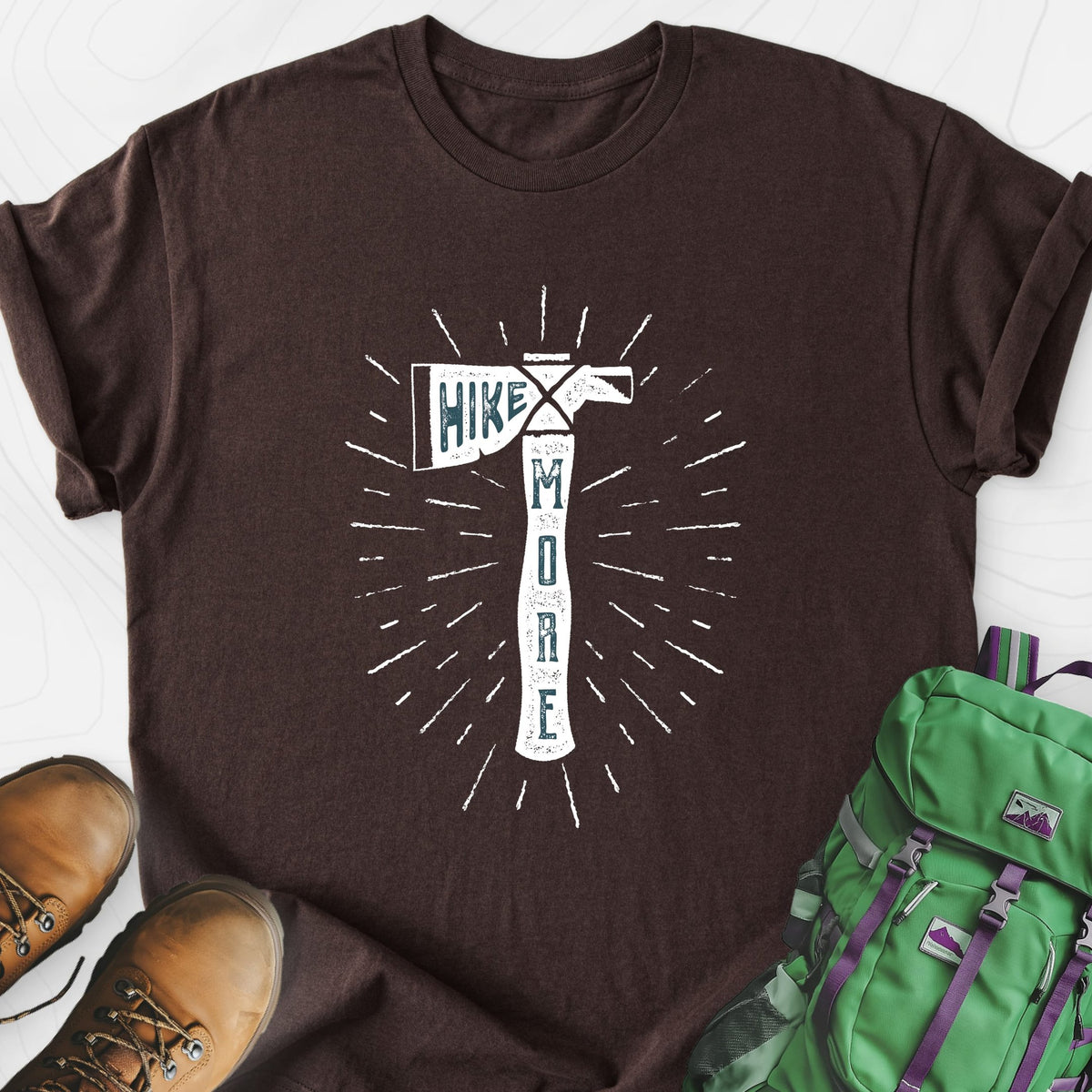 Hike More Axe Lightweight T-Shirt Gift For Hiker