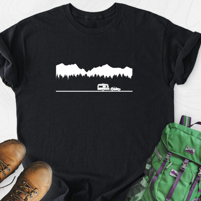 Trailer in the Mountains Lightweight T-Shirt Gift For Hiker