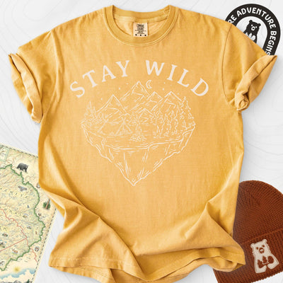 Stay Wild Mountains T-Shirt Gift For Hiker