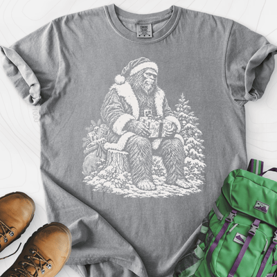 Bigfoot Santa T-Shirt Gift For Hiker