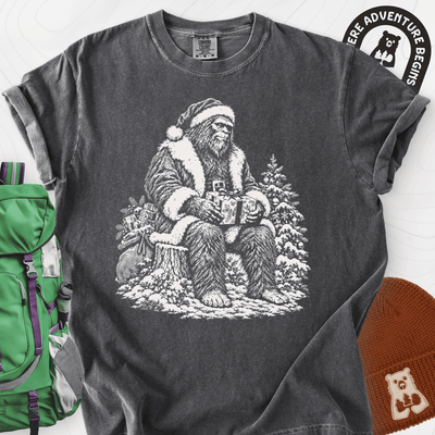 Bigfoot Santa T-Shirt Gift For Hiker