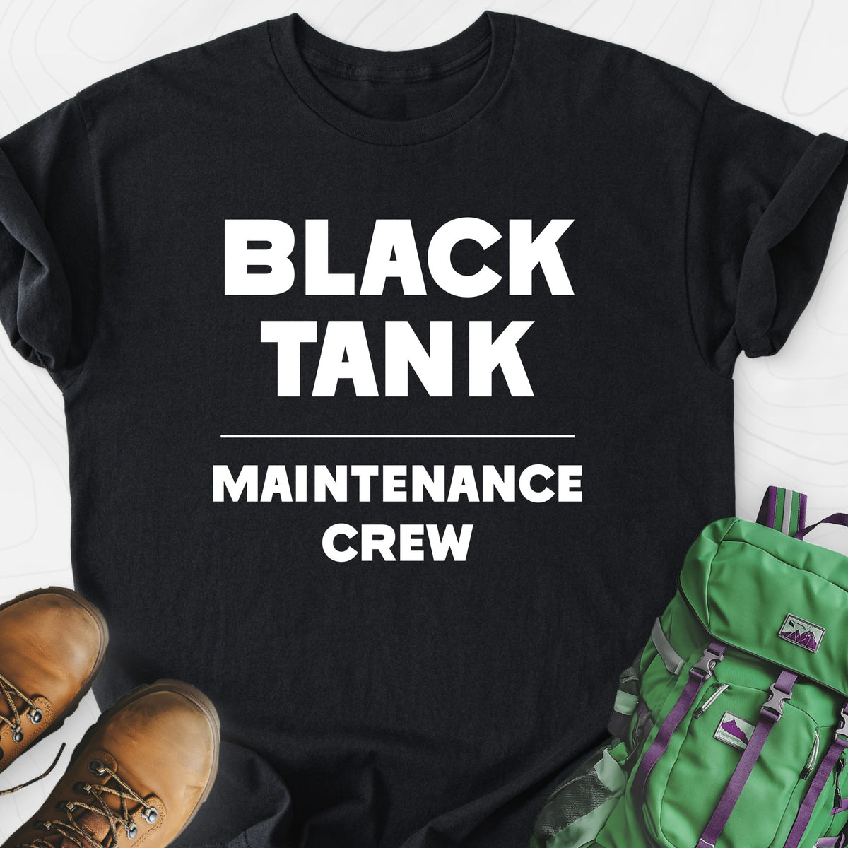 Black Tank Maintenance Crew Lightweight T-Shirt Gift For Hiker