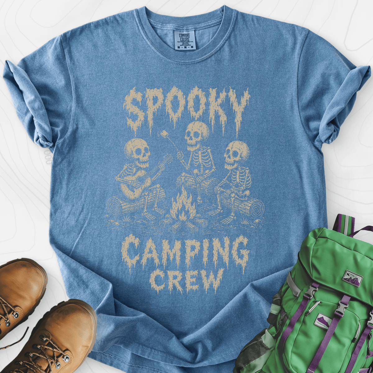 Spooky Camping Crew T-Shirt Gift For Hiker