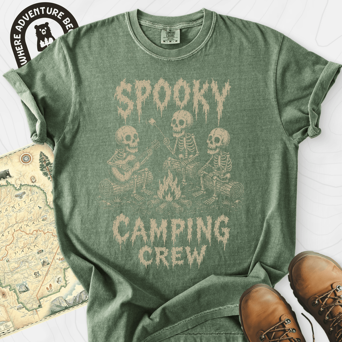 Spooky Camping Crew T-Shirt Gift For Hiker