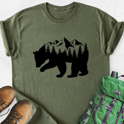 Mountain Bear Lightweight T-Shirt Gift For Hiker
