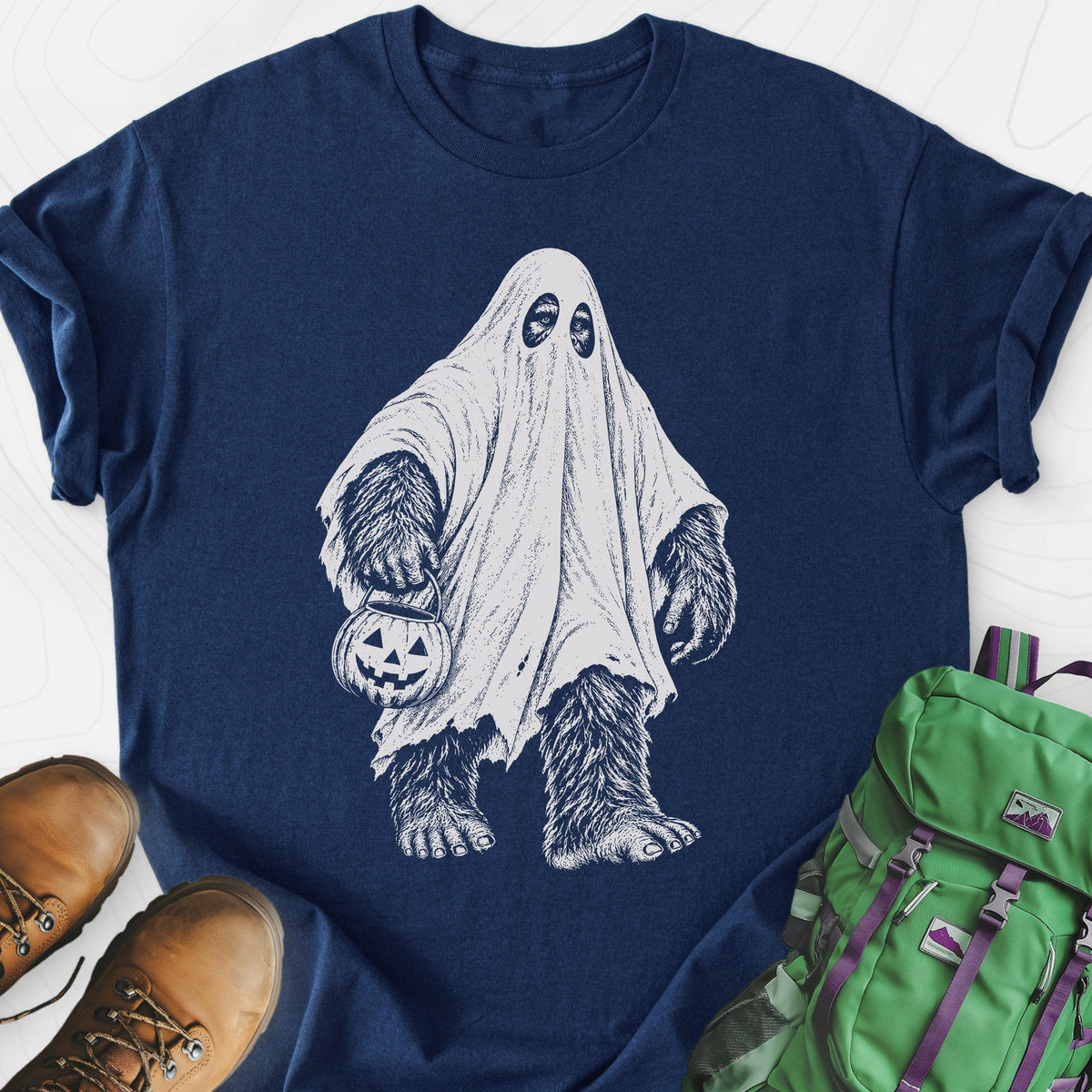 Bigfoot Ghost Lightweight T-Shirt Gift For Hiker