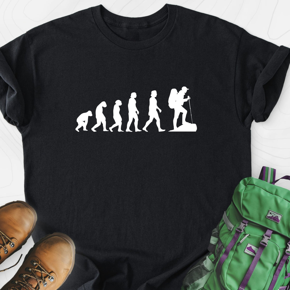 Hiking Evolution Lightweight T-Shirt Gift For Hiker