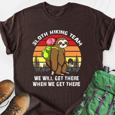 Sloth Hiking Team Lightweight T-Shirt Gift For Hiker