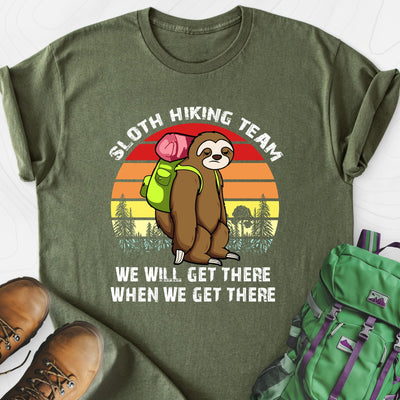Sloth Hiking Team Lightweight T-Shirt Gift For Hiker