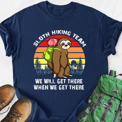 Sloth Hiking Team Lightweight T-Shirt Gift For Hiker