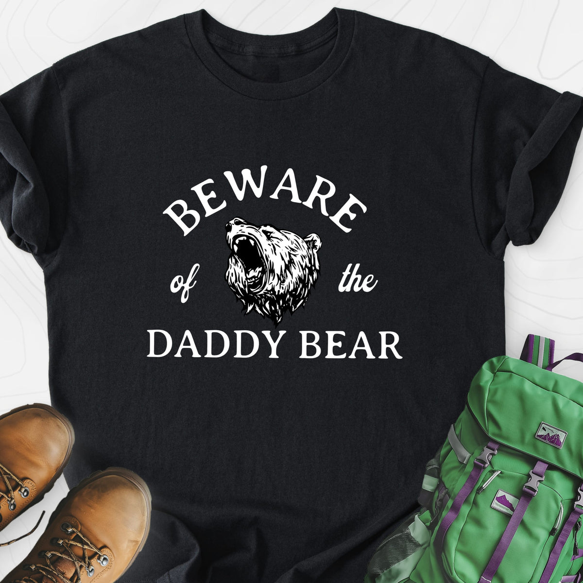 Beware of the Daddy Bear Lightweight T-Shirt Gift For Hiker