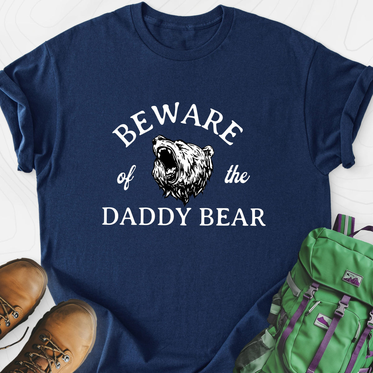 Beware of the Daddy Bear Lightweight T-Shirt Gift For Hiker