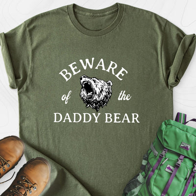 Beware of the Daddy Bear Lightweight T-Shirt Gift For Hiker