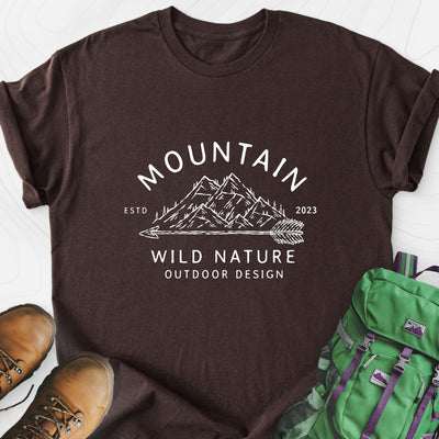 Mountain Wild Nature Lightweight T-Shirt Gift For Hiker