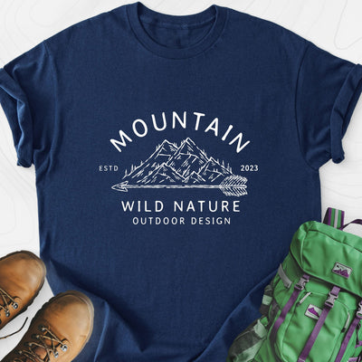 Mountain Wild Nature Lightweight T-Shirt Gift For Hiker