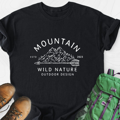 Mountain Wild Nature Lightweight T-Shirt Gift For Hiker