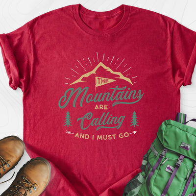The Mountains are Calling Lightweight T-Shirt Gift For Hiker