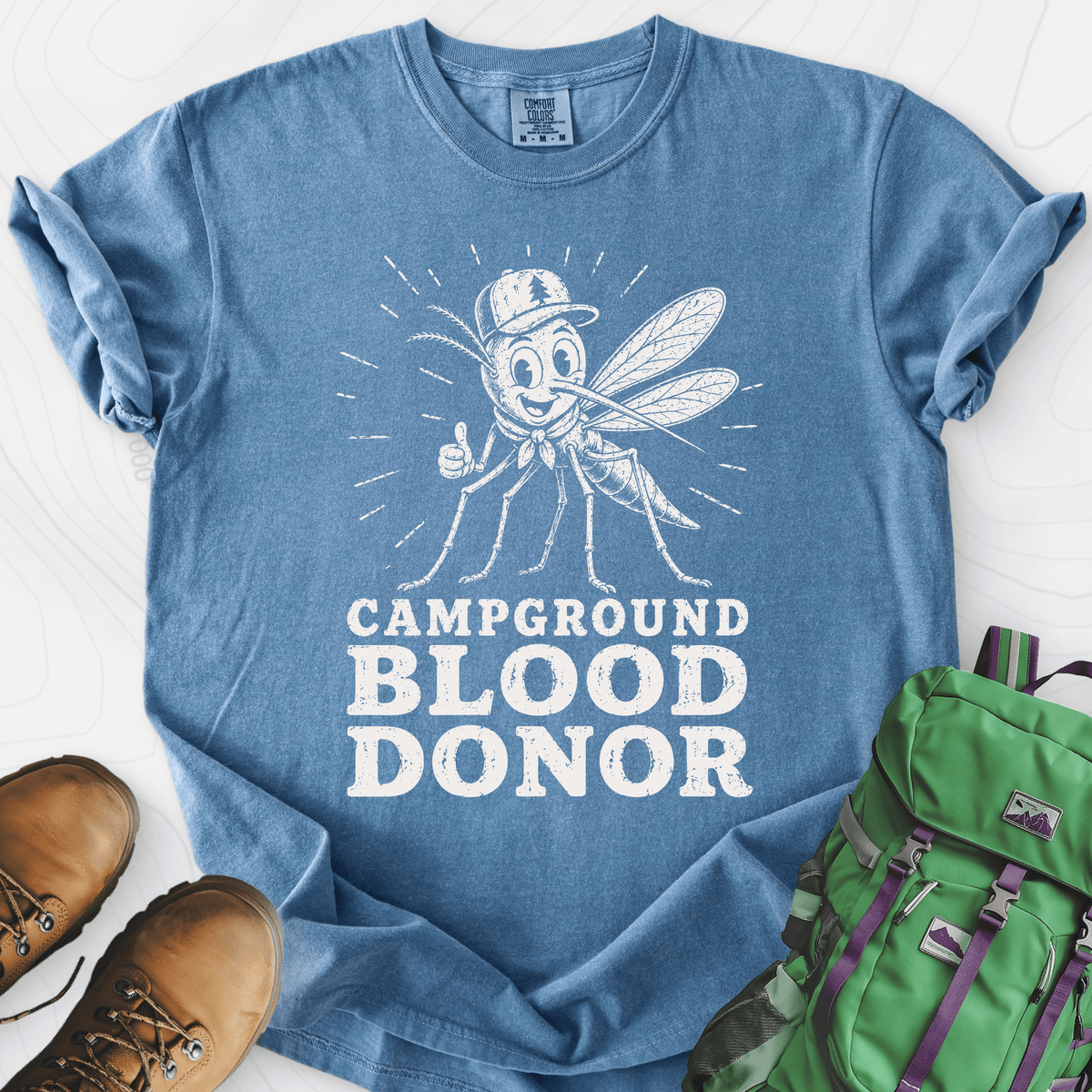 Campground Blood Donor T-Shirt Gift For Hiker