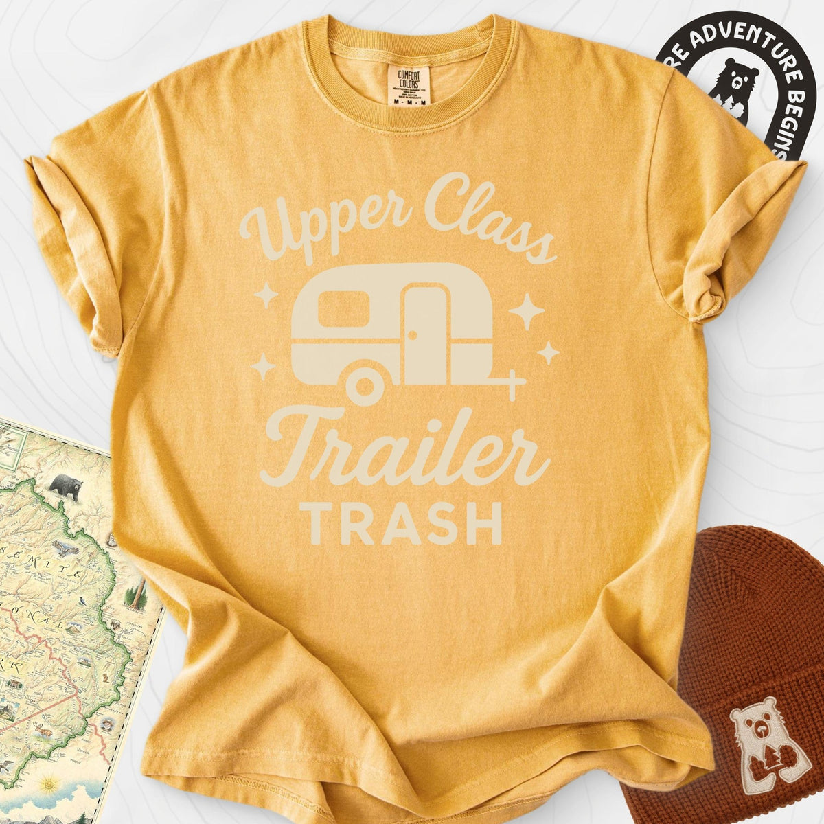 Upper Class Trailer Trash T-Shirt Gift For Hiker