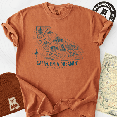 California Park Dreamin' T-Shirt Gift For Hiker