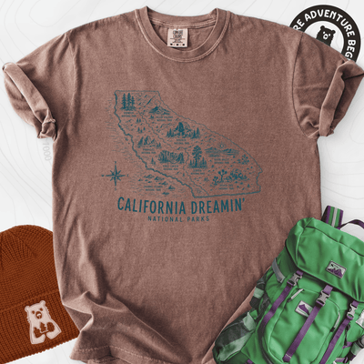 California Park Dreamin' T-Shirt Gift For Hiker
