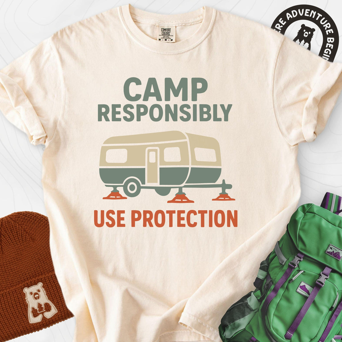 Camp Responsibly T-Shirt Gift For Hiker